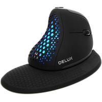 ราคา DeLUX Seeker Wireless Ergonomic Vertical Mouse with OLED Screen BT and USB Receiver Connect with Up to 4 Devices Thumb Wheel 4000DPI Programmable Rechargeable Silent Mouse M618XSD Black (20703054261)