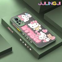 ราคา Jlingji เคสสำหรับ Infinix Note 11 Pro Note 11S Note 12 G96 Note 12 Pro 5G เคสการ์ตูน Hello Kitty บางมีน้ำค้างแข็งโปร่งใสแข็งขอบสี่เหลี่ยมกันกระแทกรูปแบบปลอกซิลิโคนคลุมทั้งหมดป้องกันการกระแทกเคสนิ่ม (2