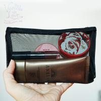 ราคา VL07 กระเป๋าเครื่องสำอาง แบบซิป makeup pouch ตาข่ายสีดำ (8028088790)