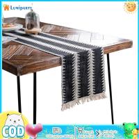 ราคา LumiParty ผ้าปูโต๊ะบ้านไร่ผ้าปูโต๊ะผ้าฝ้ายทอมือพร้อมพู่สำหรับโต๊ะรับประทานอาหารในครัว (19991566678)