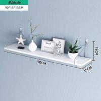 ราคา ชั้นวางของ ไม้อัดสีขาว สไตล์เรียบสวย พร้อมอุปกรณ์แขวนผนัง (10395750901)