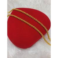 ราคา สร้อยคอทองลายห่วงคู่น้ำหนัก2บาท หุ้มทองชุบทองแท้ แถมตะขอ2ตัว (17500657636)