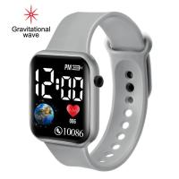 ราคา Gravitational Wave Kids Sports Watch Luminous Precise Silicone LED Digital Display Wristwatch For Fitness Kids Sports Watch (15248459180)