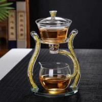 ราคา Chinese Kungfu Glass Tea Set Magnetic Water Semi Automatic Custom Glass Teapot (19227606615)