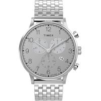 ราคา Timex Waterbury Classic Chronograph 40mm Watch Silver Tone (20608259915)