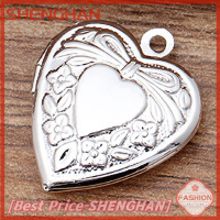ราคา SHENGHAN โลหะทองเหลืองรูปหัวใจล็อกเกตสร้อยคอจี้ DIY ทำ (20698361680)