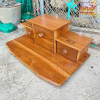 ราคา HNGM หิ้งพระไม้สักทอง หิ้งพระติดผนัง หิ้งพระแบบแขวน โมเดิร์น ขนาด 60 36 ซ มแบบ 3 ลิ้นชัก สีย้อม ส้มอิฐ Buddhas shelf (19404392617)