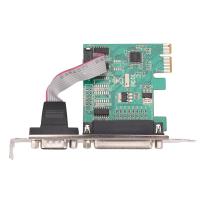 ราคา RS232 RS 232 Serial Port COM DB25 Printer Parallel Port LPT to PCI E PCI Express Card Adapter Converter WCH382L Chip (8107895215)