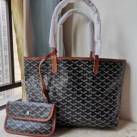 ราคา GAOY Goyard Genuine Leather Tote Bag Single Sided with Mother and Child Bag Fashion Leather Large Capacity Shopping Bag Tote Dog Teeth Womens Bag (19954147301)