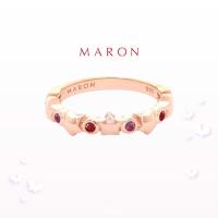 ราคา MARON ของแท้ แหวนพลอยดาว ทับทิม โกเมน Ruby Rhodolite Garnet เงินแท้ แถมฟรี ผ้าเช็ดเครื่องประดับ มีใบรับประกัน พร้อมกล่อง พร้อมส่ง I Mythical Stars Band Ring (9574306181)