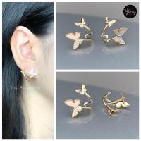 ราคา ต่างหูผีเสื้องานเพชร CZ สวยเก๋ ก้านเงินแท้ (20044387220)