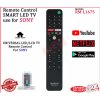 ราคา สำหรับ Sony Unversual RM L1675 SON Y RMF TX310P RMF TX310E RMF TX201ES RMF TX300U RMF TX301E RMF TX500E RMF TX600E LED UHD SMART TV REMOTE 3D YOUTUBE NETFLIX Google Play เปลี่ยน HUAYU RM L1675 (132439