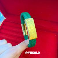 ราคา กำไลสายหนัง ทองแผ่น0 2กรัมYHGOLD ทองคำแท้96 5 กำไลทองแผ่นมังกรคู่ ท้าวเวสสุวรรณ ปี่เซียะคู่ หยินหยาง (19655560317)