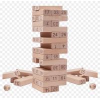 ราคา Btoys ของเล่นไม้ เกมตึกถล่ม Jenga เกมตึกถล่มไม้ ตัวเลข 54 ชิ้น พร้อมลูกเต๋า wood Intelligence Digital stack high (15061856611)