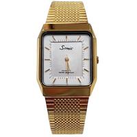 ราคา นาฬิกาข้อมือ SONIC Quartz ขนาดตัวเรือน 20 22 มม ตัวเรือน กรอบ สาย Stainless steel สีทอง (21001627805)