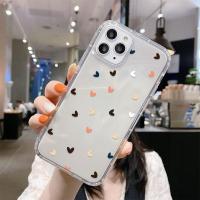 ราคา Good case Phone Case for iPhone 12 Pro Max iPhone 11 Pro Max X XR XS SE 2020 8 7 6 6S Plus Covers Soft Silicone Spotted Heart Flower Pattern Couple Style Phone Cases Shockproof TPU Shell Ultra thin Co