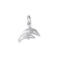 ราคา Silver thai Dolphin pendant silver jumping design เครื่องประดับเงินแท้ จี้รูปปลาโลมากระโดกน้ำเงินแท้925 (9858785921)