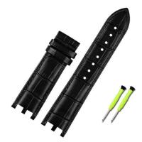 ราคา ﺴ นาฬิกาหนังแท้สำหรับ Versace V RACECHRONO series GMT double concave convex interface อุปกรณ์เสริมนาฬิกาสำหรับผู้ชาย (19929792470)