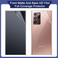 ราคา 2 in 1 Front Matte Frosted And Back HD Film Full Coverage Soft Hydrogel Film For Samsung Galaxy Note 20 S21 S20 Ultra Note 8 9 10 Lite S10 S9 S8 Plus A72 A52 A32 A02s A42 A20s A50s A10 A20 A30 A50 A70