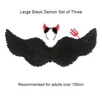 ราคา Pickmine 2022ใหม่ฮาโลวีนเอลฟ์ขนปีกอุปกรณ์ประกอบฉากประสิทธิภาพผู้ใหญ่เด็กปีศาจ ปีกนางฟ้าH Airbandตรีศูล คันมายากลเครื่องแต่งกายคอสเพลย์ (15719186517)