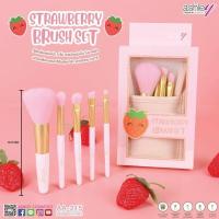 Ashley Strawberry Brush Set แอชลี่ย์ เซ็ต แปรงแต่งหน้า 5 ชิ้น