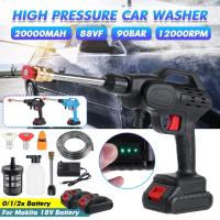 ราคา 2000W 88VF Cordless High Pressure Car Washer Rechargeable Wash Gun Straw Water Foam for Makita 18V Battery (20758540273)