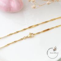 ราคา สร้อยคออิตาลี18k สร้อยคอสีทอง18k สร้อยคอใส่อาบน้ำได้ทุกวัน N6 (3759128632)