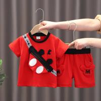 ราคา ชุดเสื้อผ้าเด็กชายฤดูร้อนเสื้อผ้าผ้าฝ้ายเด็กผู้หญิงสำหรับเด็กเสื้อยืดลายการ์ตูนกางเกงขาสั้นเสื้อวอร์มลำลองสำหรับเด็กวัยหัดเดินลายการ์ตูนหมี0 5ปี (19892364259)