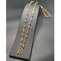 ราคา สร้อยคอทองงานเคลือบ ตกแต่งเม็ดแฟนซีเกล็ดเพชร เงาสวย งานเคลือบเกรด A ยาว 24 นิ้ว สวมหัวได้ N0424 (16879967779)