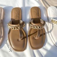 ราคา ZIA รองเท้าแตะแต่งโซ่ รองเท้าผู้หญิง รองเท้าแตะคีบ (19697950348)