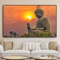 ราคา พระพุทธเจ้าสีทองรูปวาดวิวบนผืนผ้าใบโปสเตอร์น้ำตกและภาพที่ศิลปะบนผนังบ้านห้องนั่งเล่นการตกแต่งไร้กรอบ (19905890293)