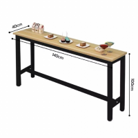 ราคา MeeBan โต๊ะบาร์ไม้ทรงสูง โต๊ะบาร์คาเฟ่ โต๊ะบาร์ตกแต่งร้าน ขาเหล็กแข็งเเรงทรงสูง มี 2 สี เฉพาะโต๊ะ (11898834272)