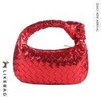 ราคา LIKEBAG กระเป๋าสานแฟชั่นแบบออริจินัลหนัง PU ซิปกระเป๋าทอมือแท้สำหรับผู้หญิง (17204139026)