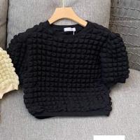 ราคา เสื้อแขนตุ๊กตาป้ายCHOM ผ้าวาฟเฟิล สีพาลเทล (16393112131)