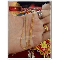 ราคา ใหม่ สร้อยคอชุบทองแท้ 24 K ลายกระดูกงูคั้นตุ้ม นน 1 สลึง ยาว 18 นิ้ว (1082414677)