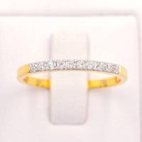 ราคา Happy Jewelry แหวนแถว 10 เม็ด ทองแท้ 9k 37 5 เพชรเกสร ME784 (20952346326)