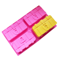 ราคา แม่พิมพ์ซิลิโคน พิมพ์สบู่ พิมพ์วุ้น พิมพ์ขนม รูปสี่เหลี่ยม 4 ช่อง 220 G (15063587324)