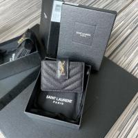 ราคา YSL YvesSaintlaurent CASSANDRE MATELASSÉ BUSINESS CARD CASE IN GRAIN DE POUDRE EMBOSSED LEATHER (21228309775)