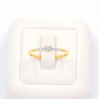 ราคา Happy Jewelry แหวนชูบ่าข้างฝังเพชร เม็ดยอด 7 ตัง เล็กๆ น่ารักๆ ทองแท้ 9k 37 5 เพชรเกสร ME948 (17017216220)