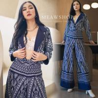 ราคา Set เสื้อ กางเกงเอวสูง ชุดไทยประยุกต์ S 5XL ผ้าฝ้าย เสื้อสูท Blazer ชุดทำงาน ชุดไปวัด ทำบุญ ชุดออกงาน ไปงาน ชุดไปงานแต่ง งานบุญ ชุดงานหมั้น งานบวช meawshop (21027582436)