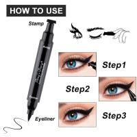 ราคา 2 in 1 Wings Stamp Eyeliner Pen Double Head Seal Eyeliner Pen Two in One Wing Seal Eyeliner Liquid Pen (21037624651)