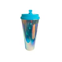 ราคา 10ใบ แก้วน้ำสีรุ้ง แก้วพลาสติก PP สีสวย ทรงสลิม พลาสติกอย่างหนา 12 16 22 ออนซ์ (16871394598)