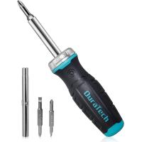 ราคา DURATECH Ratcheting Screwdriver 6 in 1 Multi Bit Screw Driver with Phillips Slotted Bits and Nut Driver (18012045143)