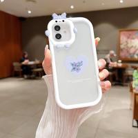 ราคา เคส สําหรับ iPhone 11 13 14 12 Pro Max 7 8 SE Plus XR X XS 6 เคสไอโฟน รัก เคสโทรศัพท์มือถือ ดอกไม้สีม่วง เคสโทรศัพท์ Case (20469706522)