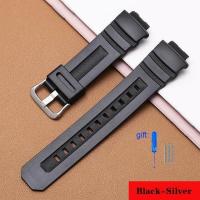 ราคา สายนาฬิกาซิลิโคนอินเทอร์เฟซนูนสีดำสีขาวสีแดงสายรัดข้อมือสำหรับ Casio G Shock AWG M100 Aw 590 Aw 591 G 7700นาฬิกา16มม (16190891637)