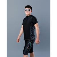 ราคา ชุดว่ายน้ำชายไซส์ใหญ่ 4XL 9XL สีดำ ลายจุด ลายใบไม้ เสื้อว่ายน้ำผู้ชาย กางเกงว่ายน้ำชาย (19640869963)