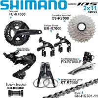 ราคา SHIMANO 105 R7000 Groupset 2X11ความเร็ว170 172 175Mm 50 34T 52 36T 53 39Tจักรยานเสือหมอบชุดเครื่องมือสำหรับรถจักรยานGroupsetอัพเกรดจาก5800 (14323515404)