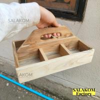 ราคา กระเช้าไม้ กระเช้าไม้สน กระเช้าใส่เครื่องปรุง ถาดเครื่องปรุง ร้านอาหาร ร้านเสต็ก ร้านกาแฟ (18294528672)