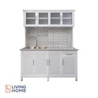 ราคา ผ่อน0 Livinghome FurnitureMall ตู้ครัว วัสดุอลูมิเนียม ท็อปหินแกรนิต อ่างล้างจาน สไตล์มินิมอล ขนาด 120 150 180 ซม รุ่น Mison 1 (15979899706)