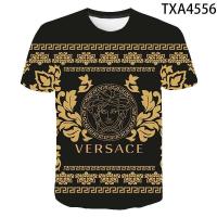 ราคา เสื้อยืดแขนสั้นผู้ชาย2021เสื้อยืดฤดูร้อนใหม่ Versace เสื้อยืดแฟชั่น Streetwear ผู้ชายผู้หญิง3D เสื้อยืดพิมพ์ลายเสื้อสุดเท่ (14543880499)